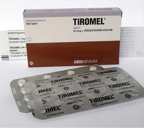 Buy Tiromel T3 by Abdi Ibrahim Liothyronine Sodium 100 tablets 25 mcg/tab L-Triiodotironin