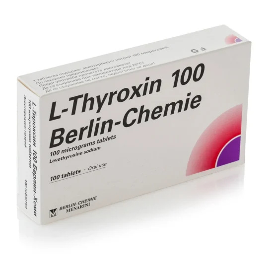 L-Thyroxin 100 Berlin-Chemie 100 micrograms 100 tablets Levothyroxine sodium